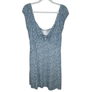 Abercrombie & Fitch Womens S Blue Ditzy Floral Dress Y2K 90s Coquette Romantic